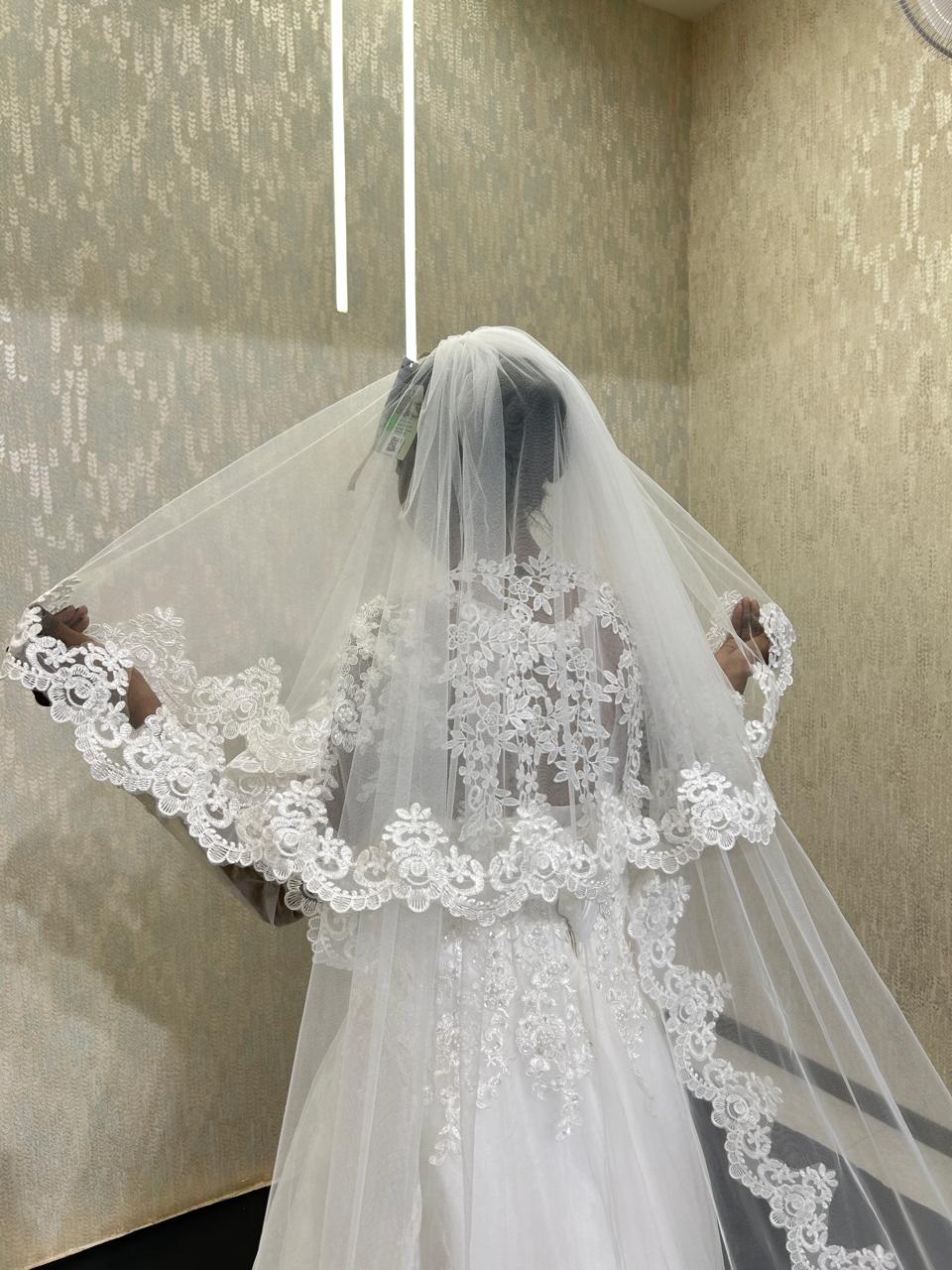 GownLink's 3.5 Meters Long Bridal Veil Cathedral Christian & Catholic Wedding GLV1800W
