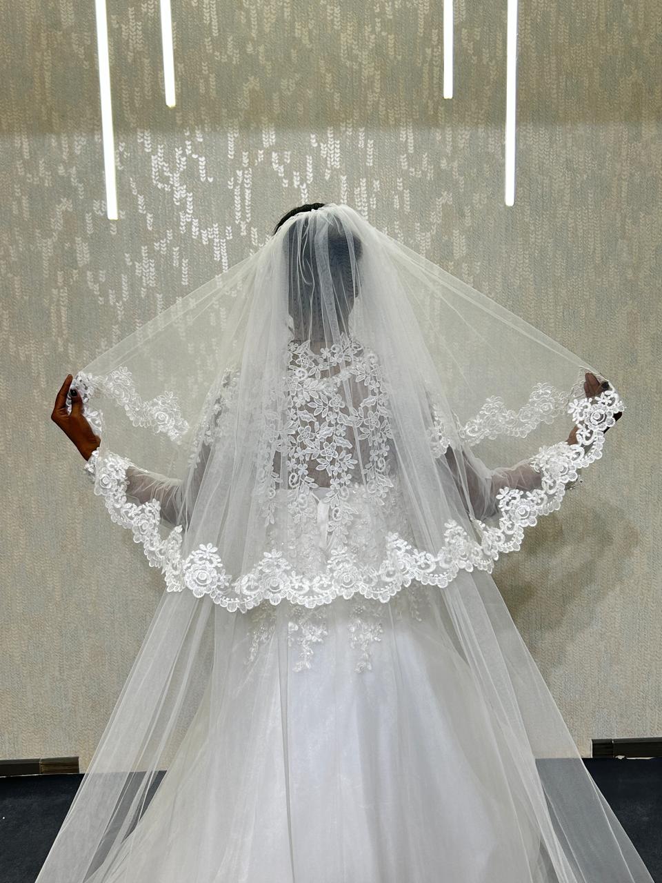 GownLink Christian & Catholic Wedding Bridal Veil with Comb GLVHL03