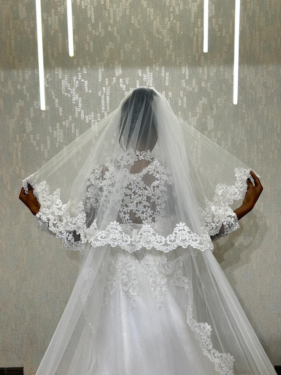 GownLink Christian & Catholic Wedding Bridal Veil with Comb GLVHL03