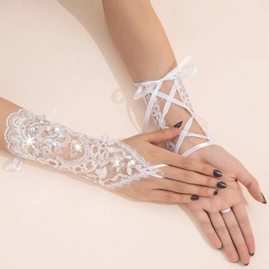 GownLink Classy Bridal Gloves for Christian & Catholic Wedding G24