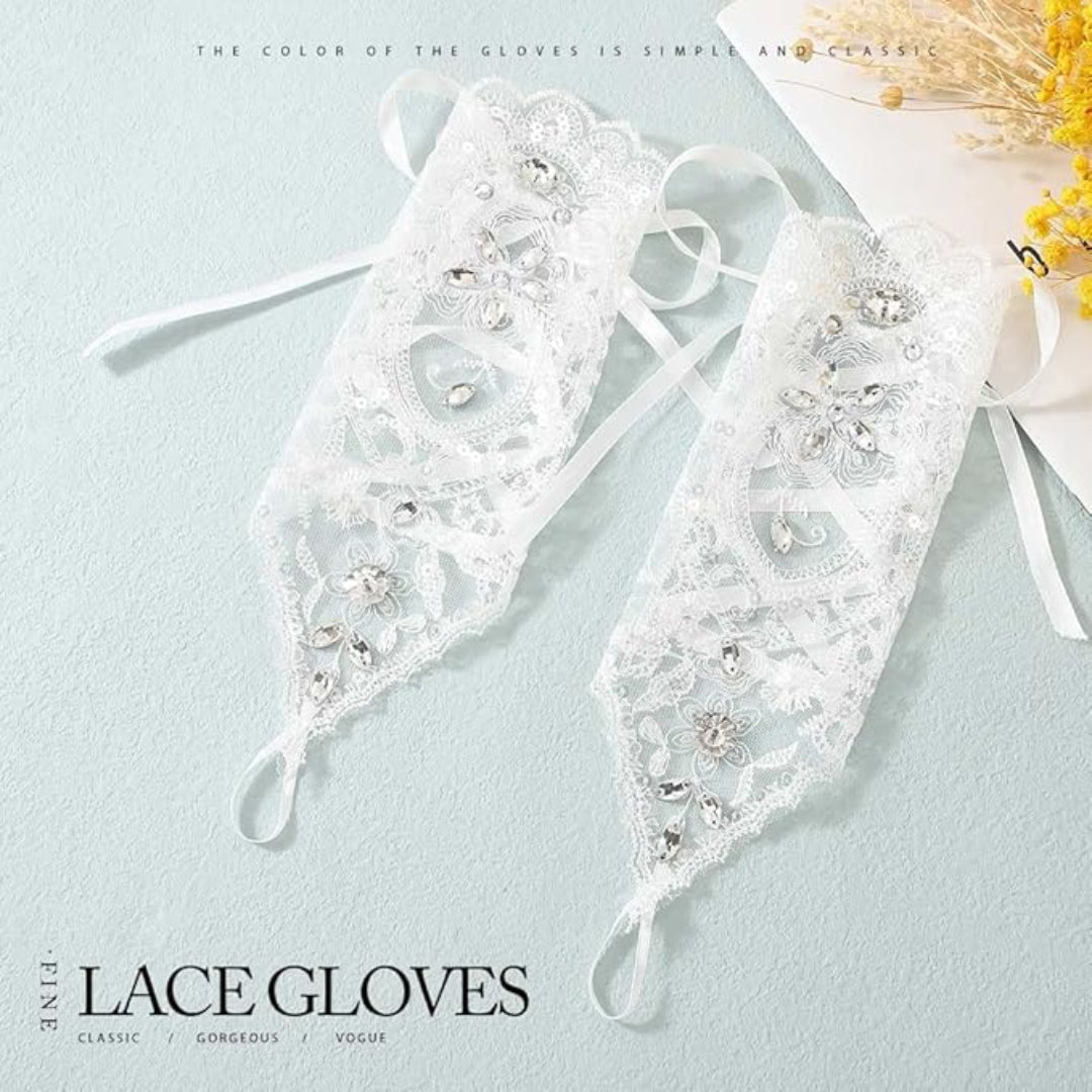 GownLink Classy Bridal Gloves for Christian & Catholic Wedding G24