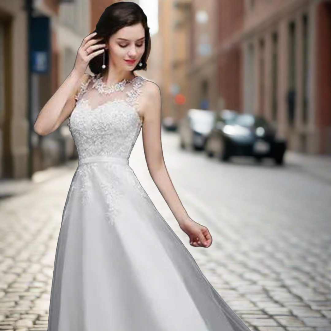 a line gown