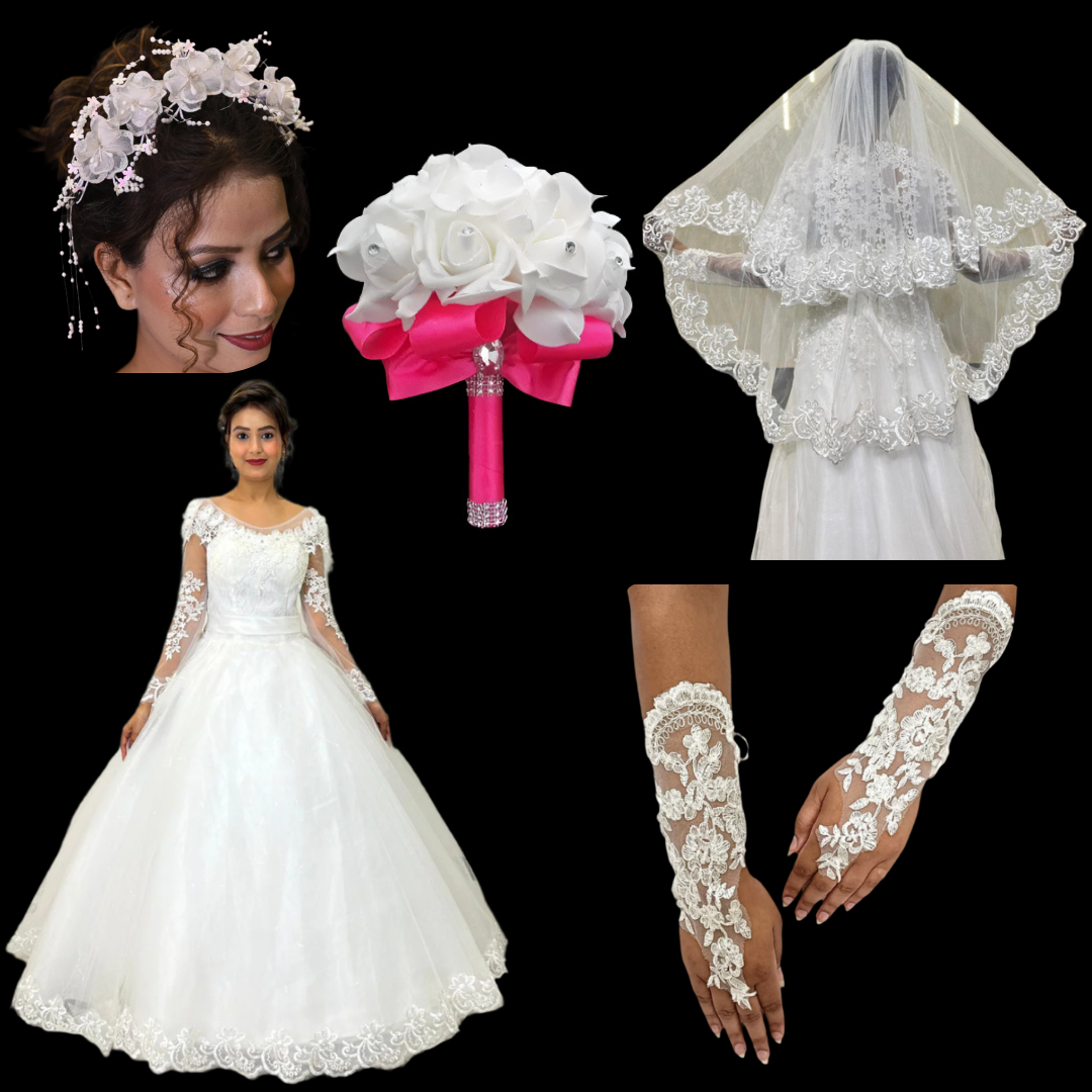 GownLink's Graceful Elegance Divine Bridal Combo Set of Five for Christian & Catholic Weddings Combo-X01