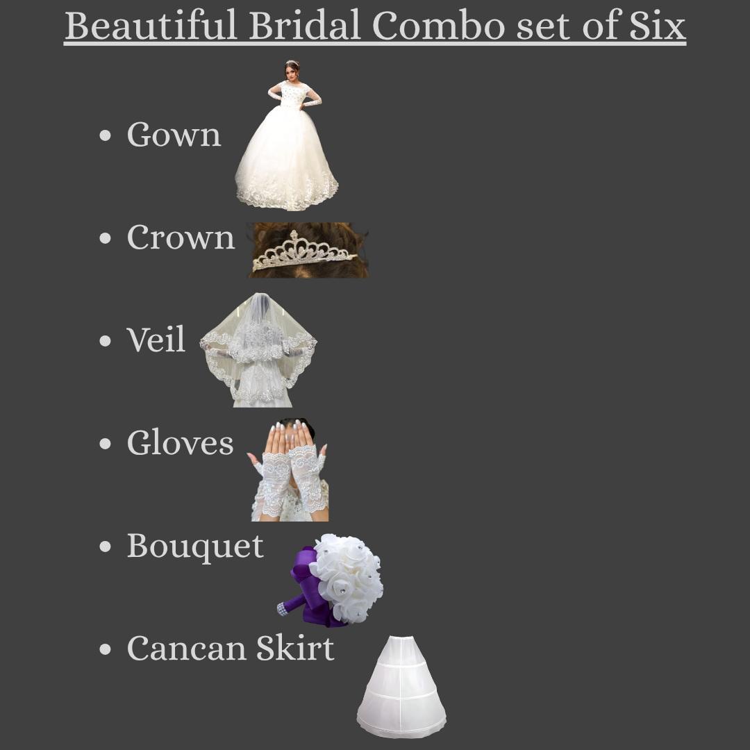 GownLink's Graceful Elegance Divine Bridal Combo Set of Six for Christian & Catholic Weddings Combo-HMD