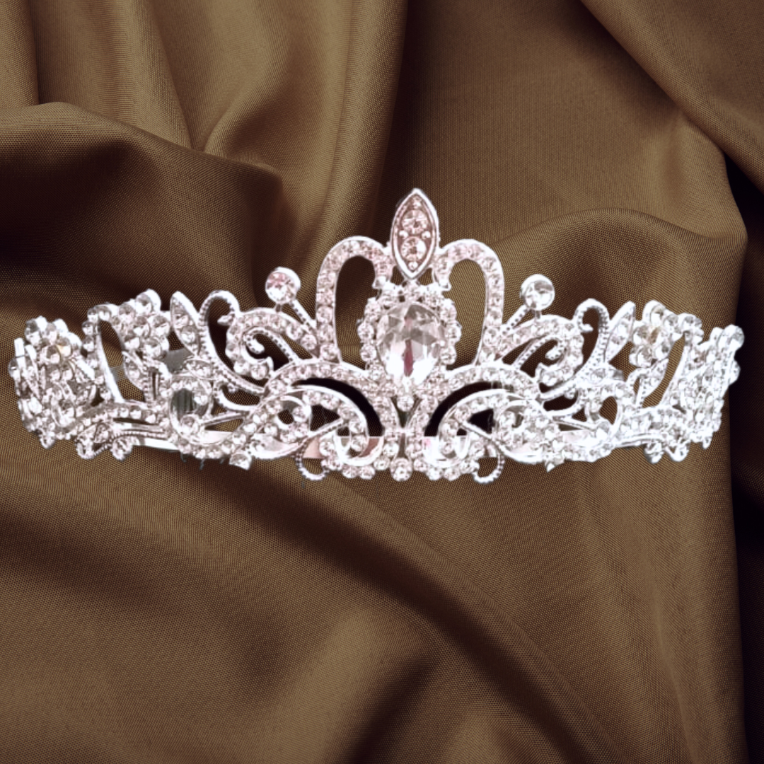 White wedding crown for Christian bride in Ahemdabad