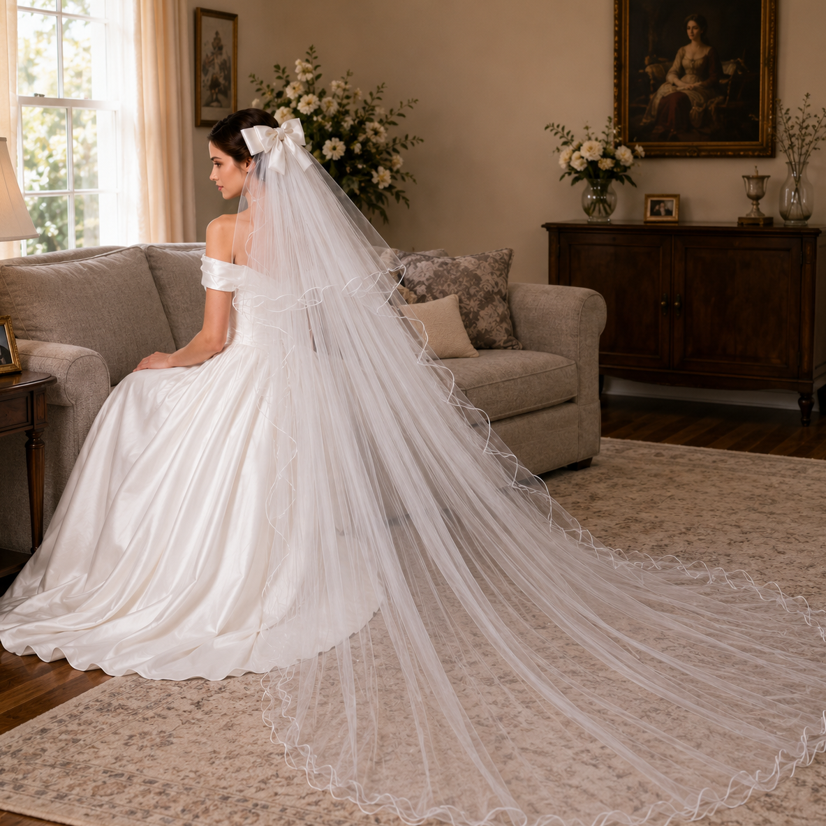 Bridal & Holy Communion Short Veil — GLVHM16 | GownLink