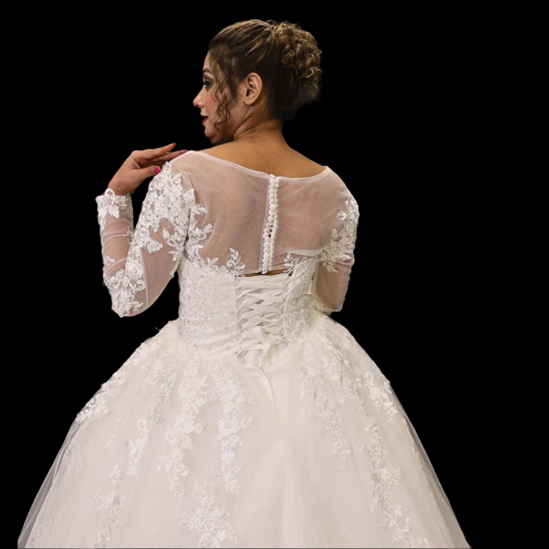 White Christain Bridal Gown in Shillong