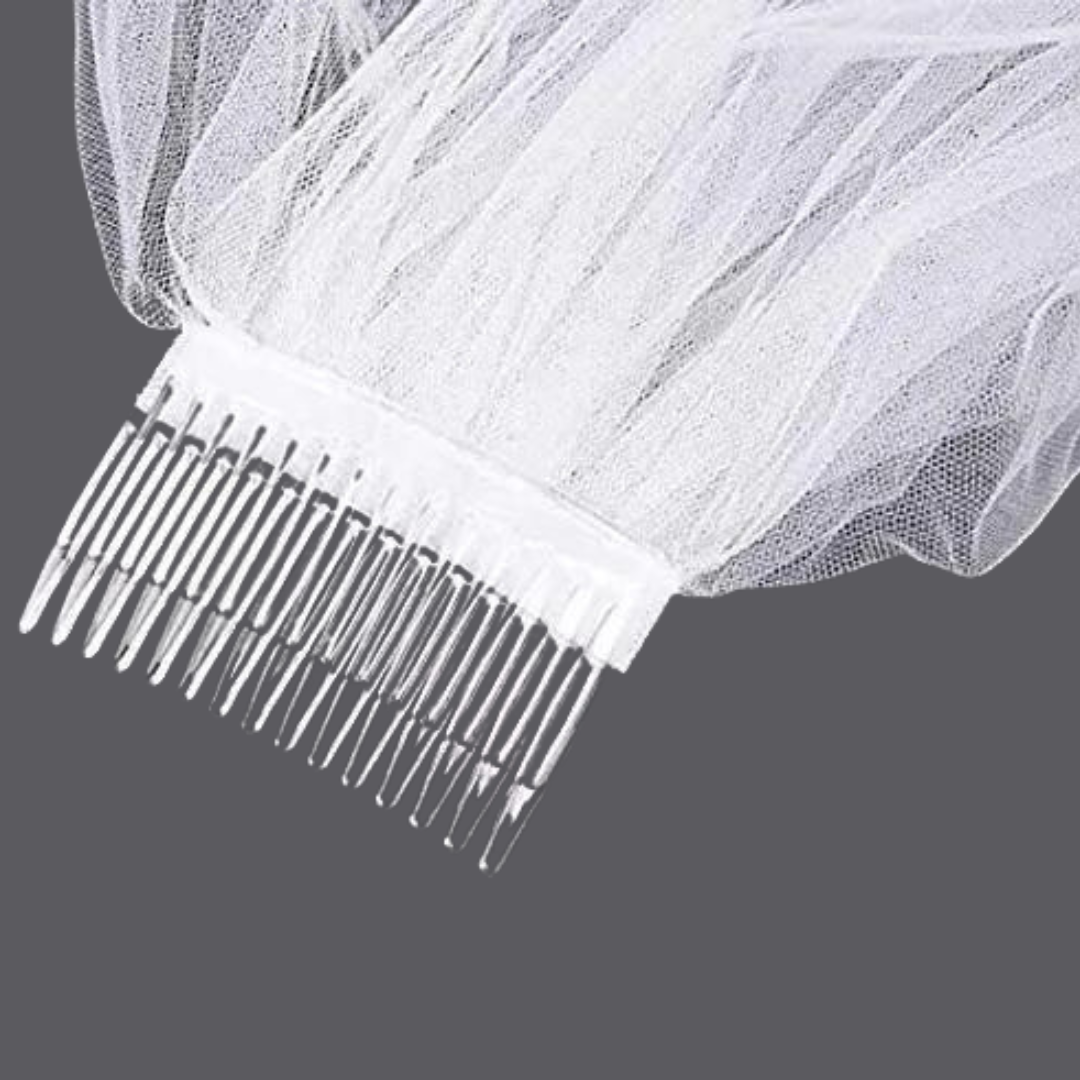 GownLink Satin Edge Cathedral Bridal Tulle Veil For Christian & Catholic Wedding GLVP01