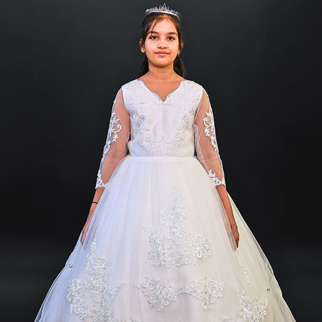 First Holy Communion white Gown in Hyderabad