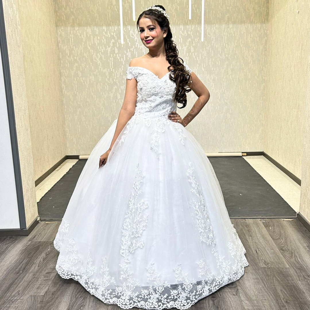 Traditional Christian bridal gown in Jharkhand