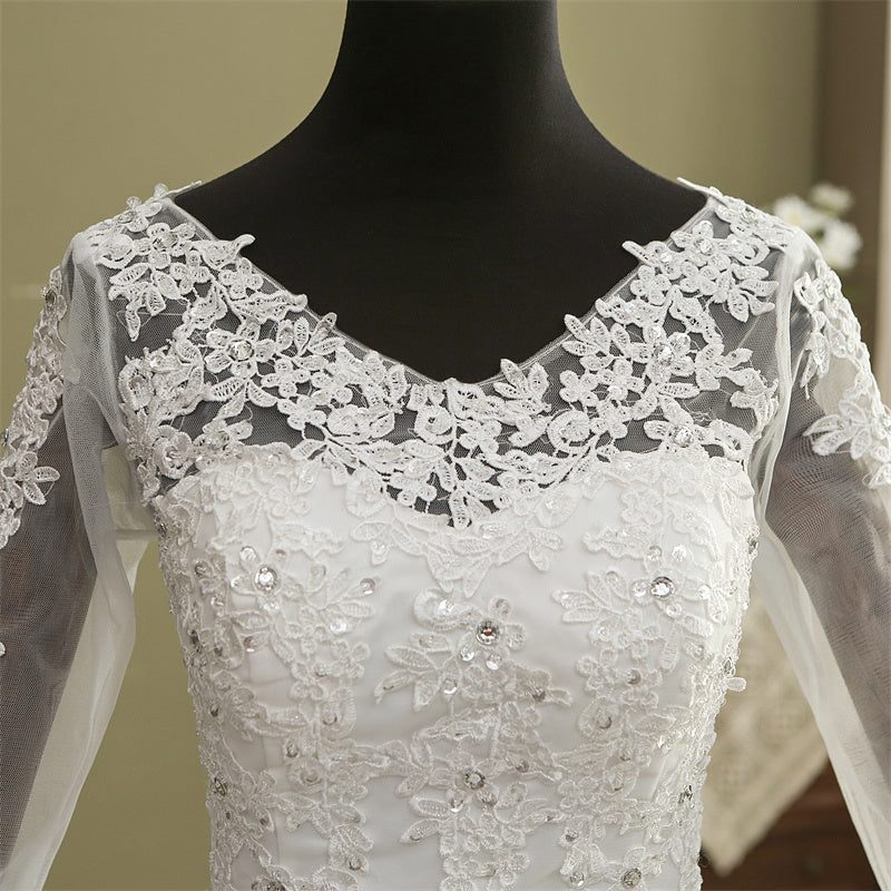 GownLink Christian and Catholic Bridal White Wedding Dress GLHSD189T