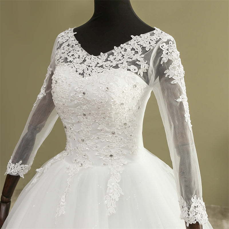 GownLink Christian and Catholic Bridal White Wedding Dress GLHSD189T