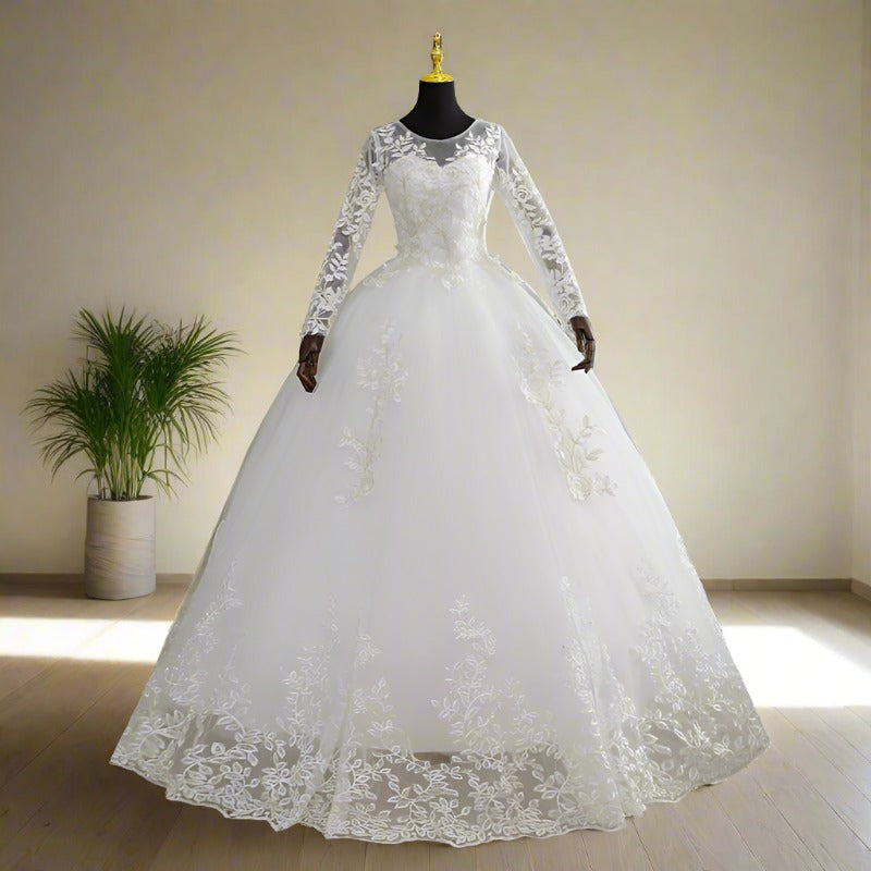 Stunning White Bridal Gown in Delhi - Modern Style