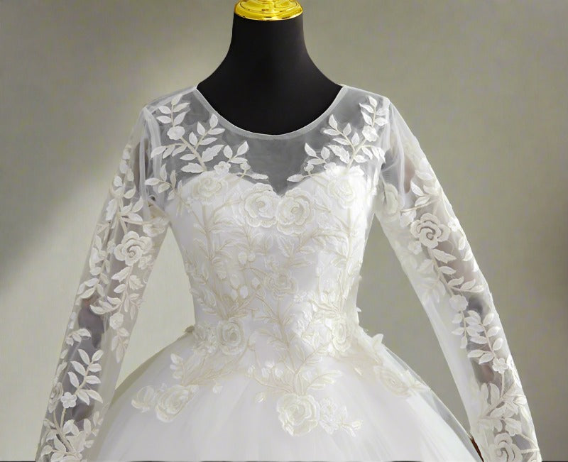Elegant White Bridal Gown in Pune - Sophisticated Design