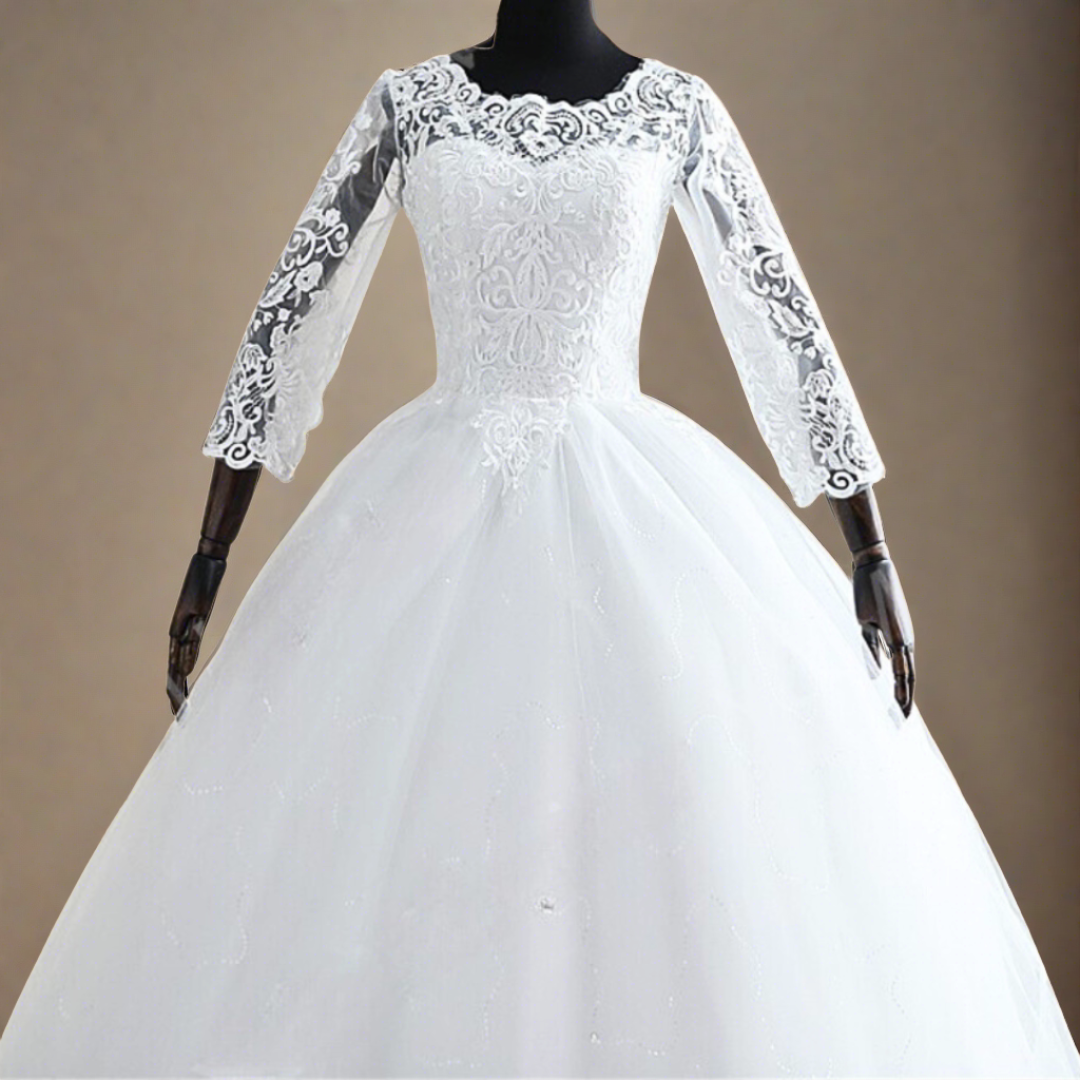 Vintage-inspired Christian Bridal Gown Samastipur