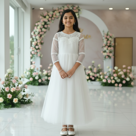 GownLink's Combo Set of 5 Items for First Holy Communion White dress