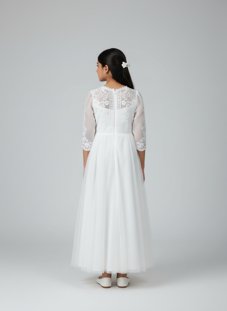 GownLink First Holy Communion White Dress GLHL-4