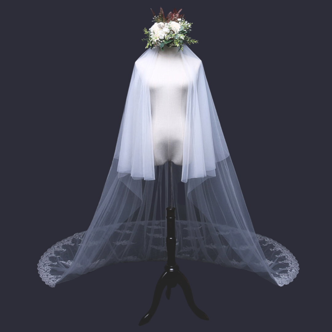 White Lovely Lace Veil for Christian and Catholic Wedding Nagpur