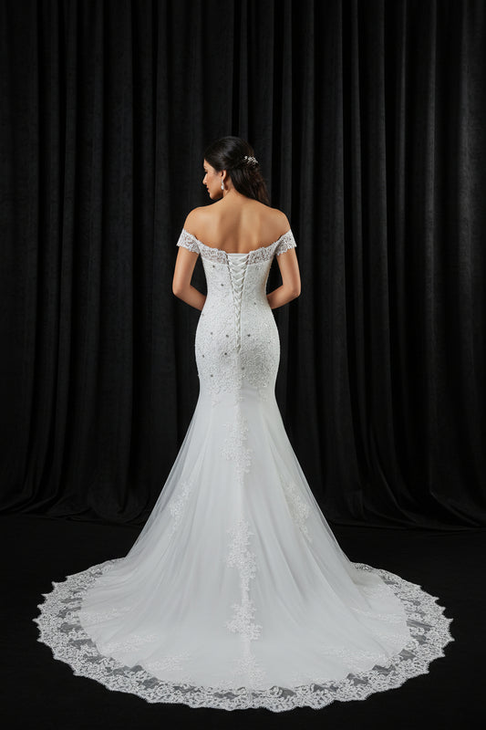 GownLink Christian Bridal Catholics Bridal Mermaid Train Gown GLGT027