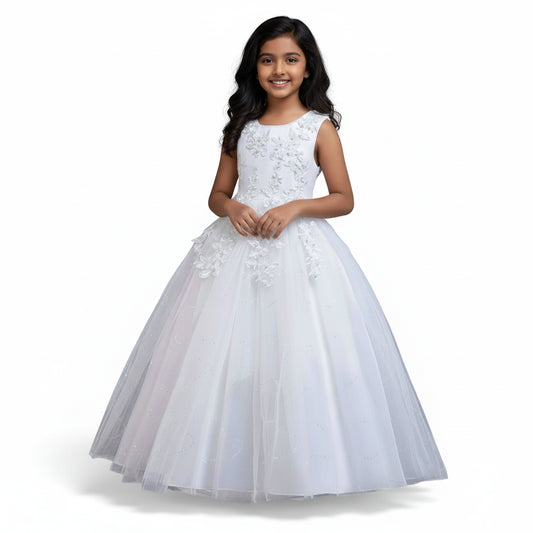 GownLink's Combo Set of 5 Items for First Holy Communion White dress Set Rose Merry