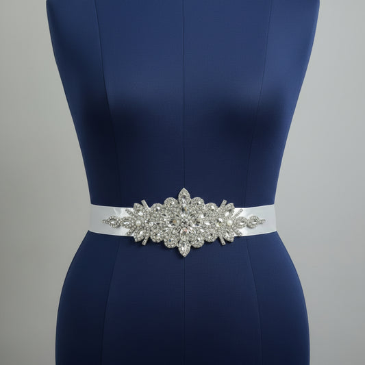 Gowlink,s Wedding Dress Bridal Belt with Crystals Lightweight and easy to wear