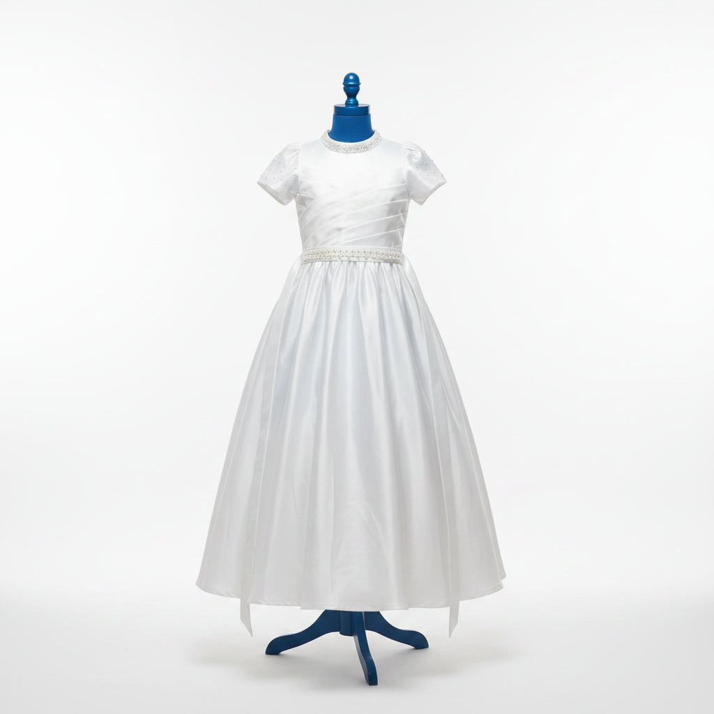 Detail of sleeves on First Communion Dress — GownLink GLHLC