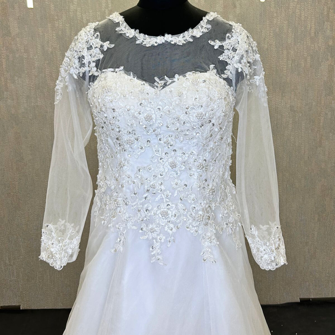 Christian church ceremony A-line gown in Shillong
