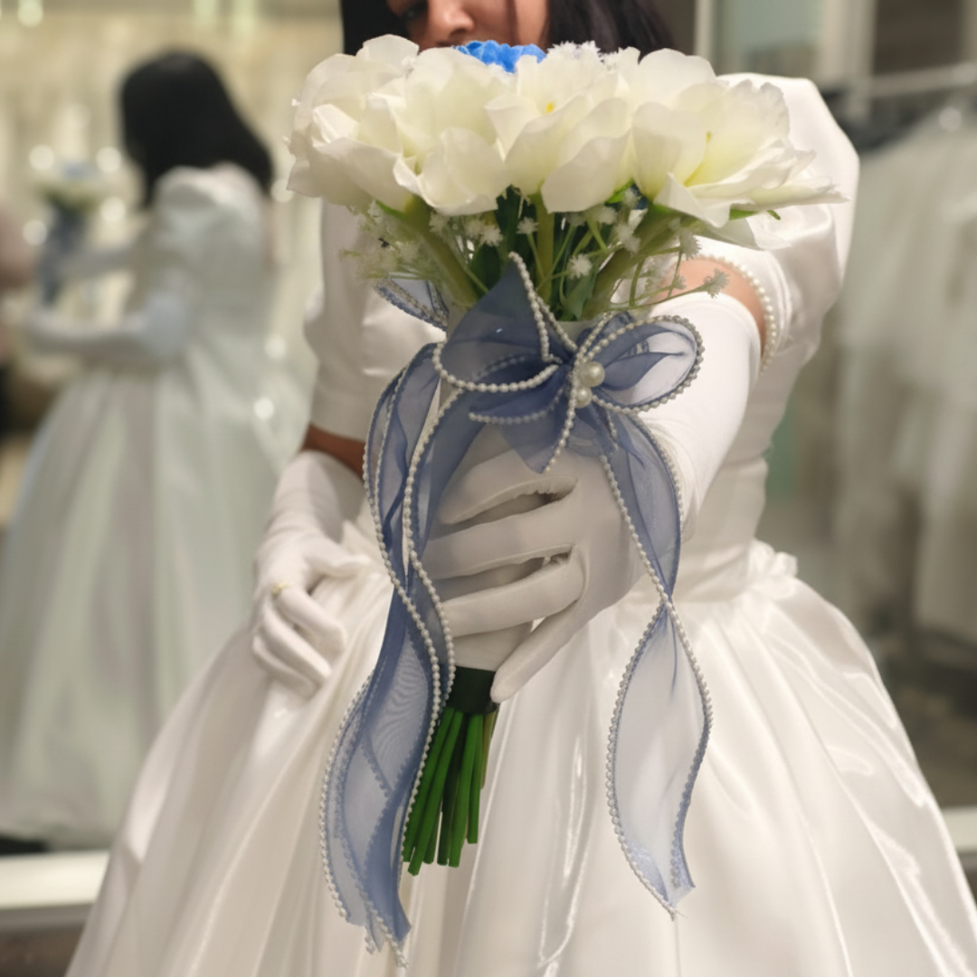 Close-up of flower arrangement in Bridal Bouquet — GownLink B-110