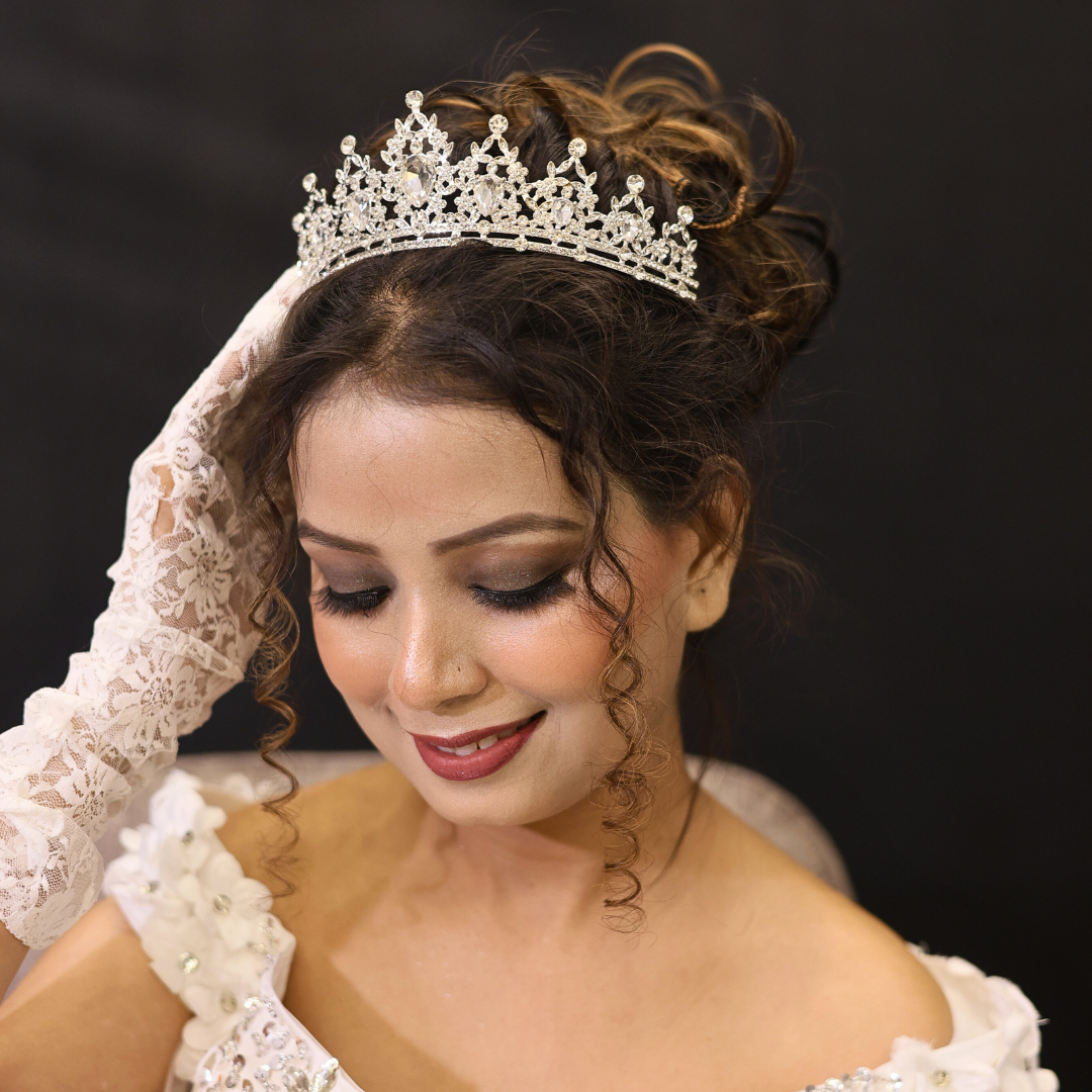 Catholic church wedding hair accessories in Mumbai