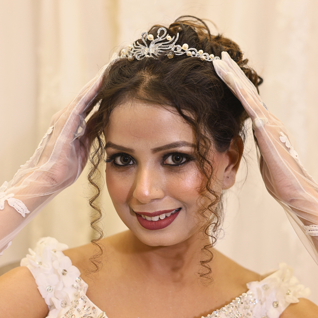 White Christain Bridal Crown in Pune