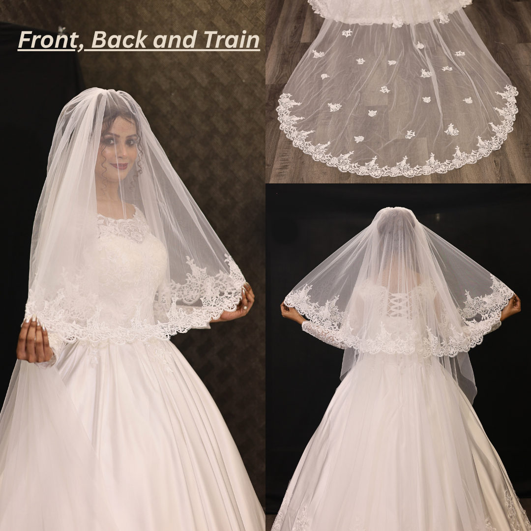 Catholic wedding veil for modest bride in Himanchal Pradesh
