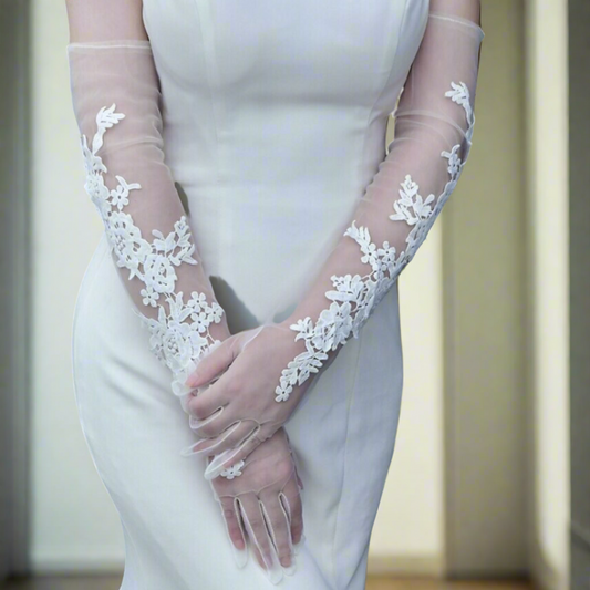 GownLink's Radiant Bridal Gloves for Christian & Catholic Wedding