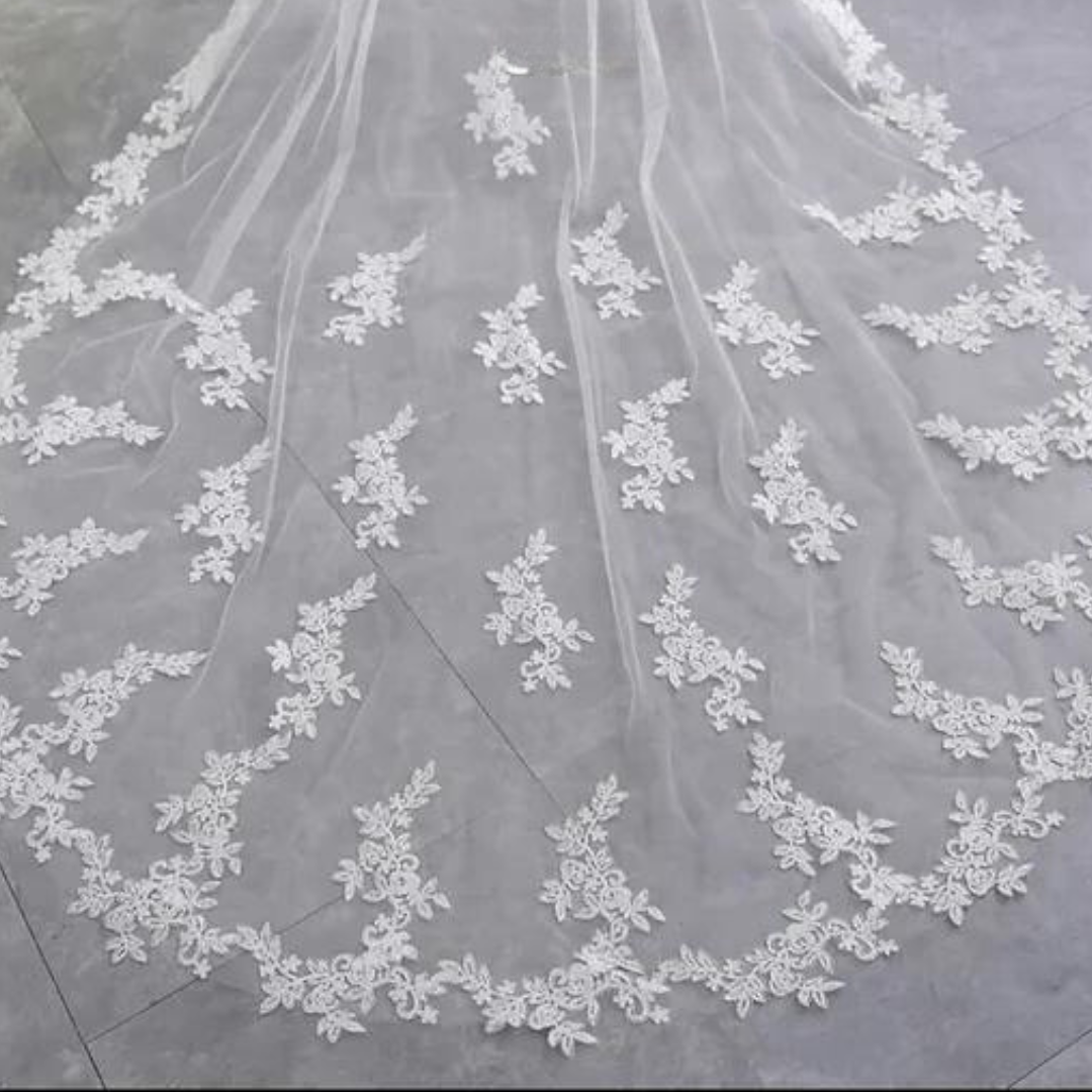 Floral lace with sequins Floor length Kunda