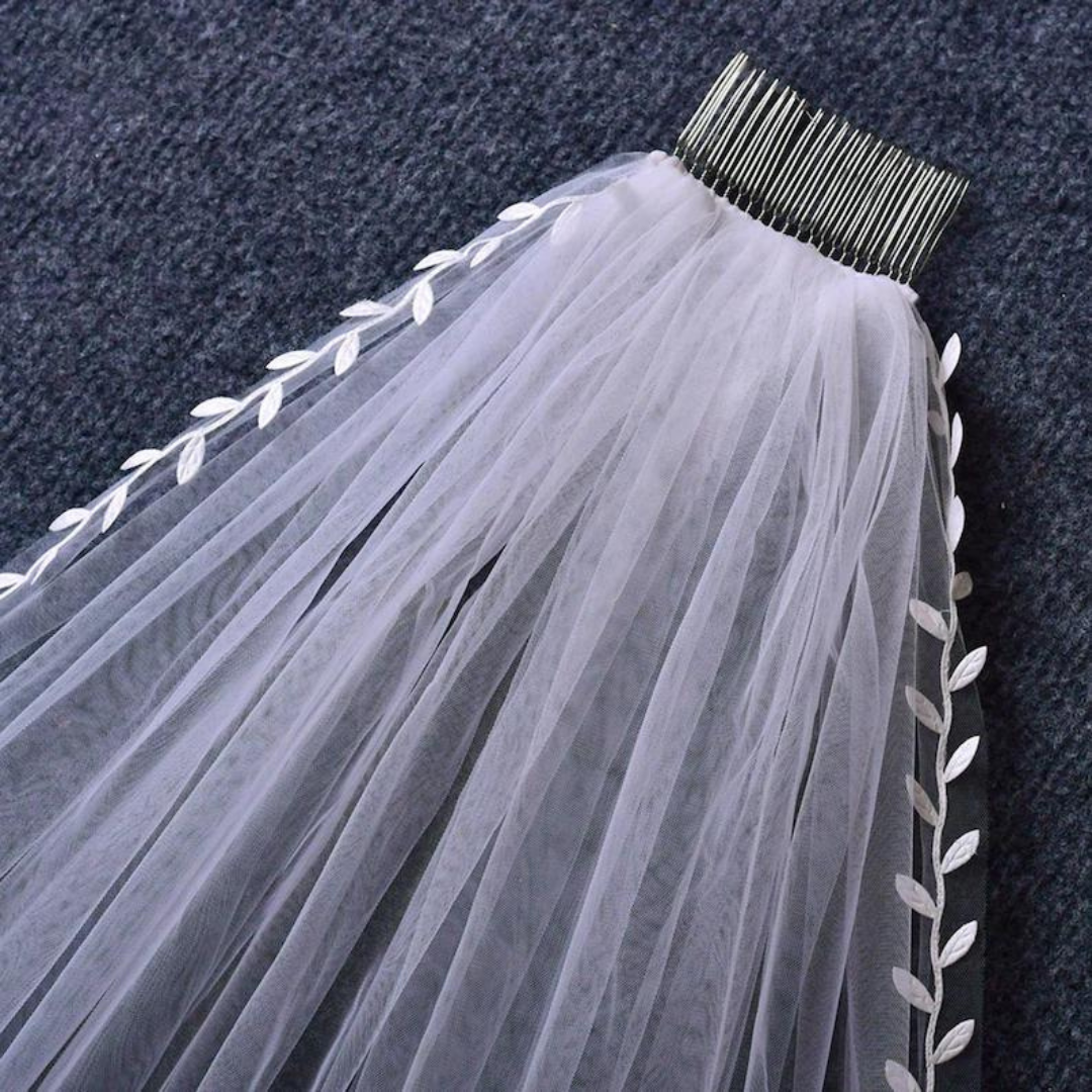 Wedding veil lace with comb bridal veil church Lucknow