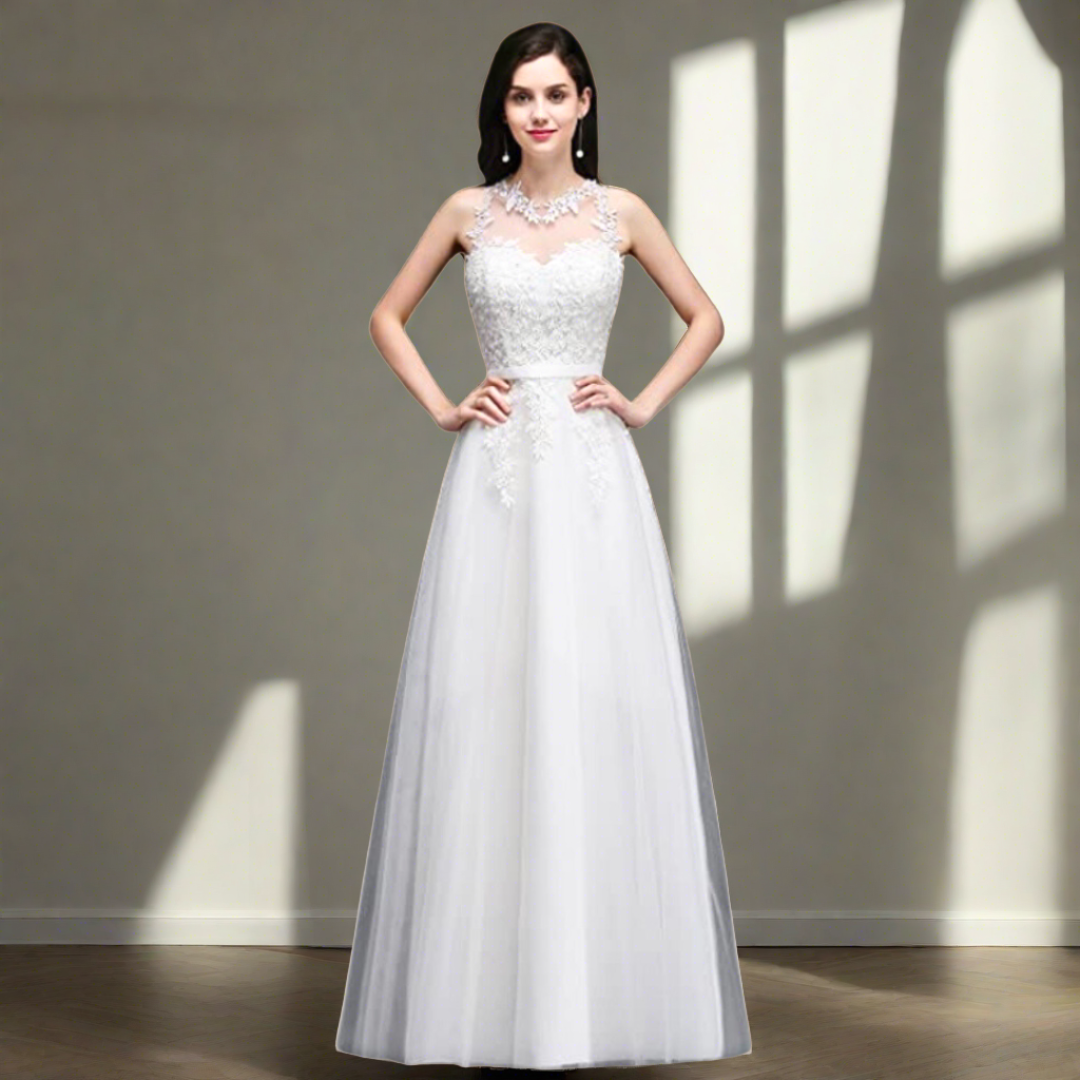 Buy A-Line Bridal Gowns Princess wedding dress in India | Gownlink â GownLink