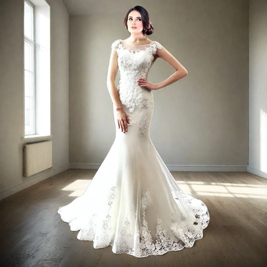 mermaid dress white wedding frock Kollam (Quilon)