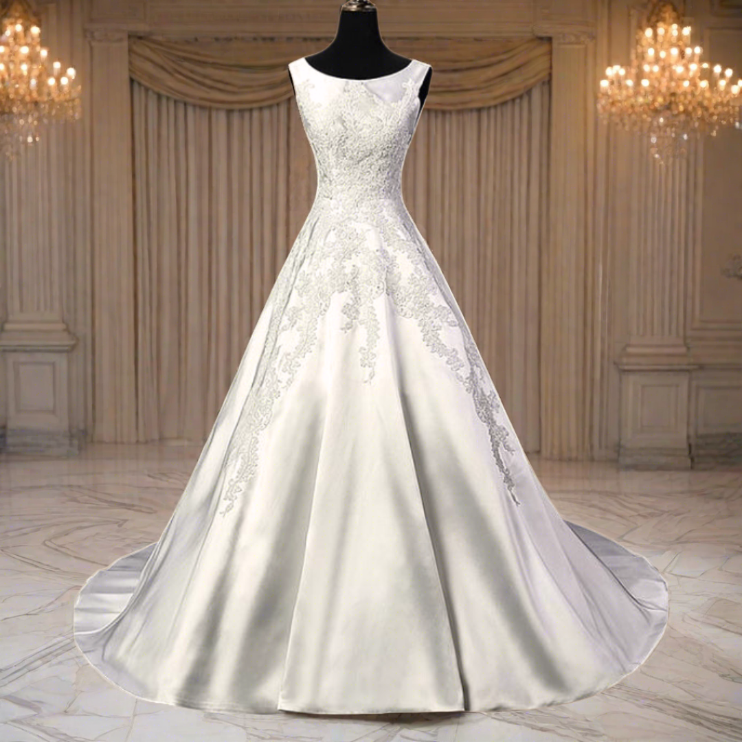 satin gown