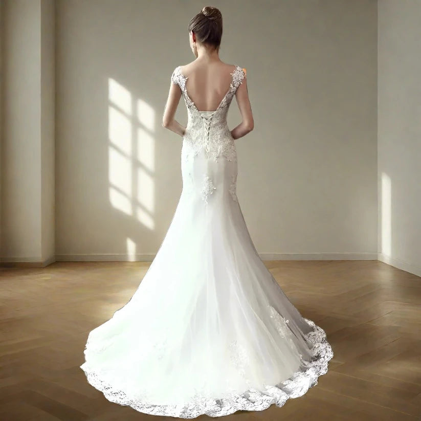 mermaid white dress gown mermaid Jamnagar