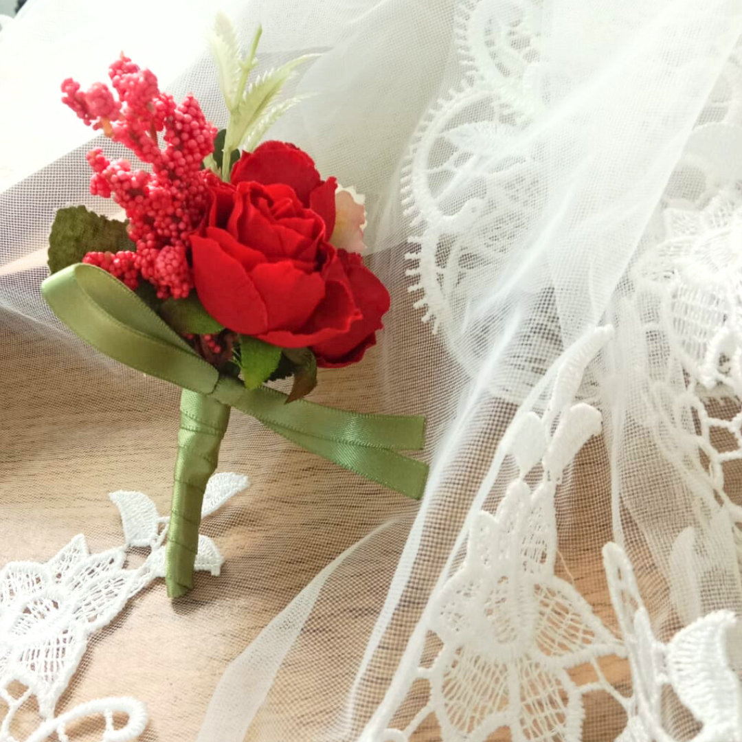 GownLink's Groom's Boutonniere Enchantment for a Christian & Catholic Wedding CF54