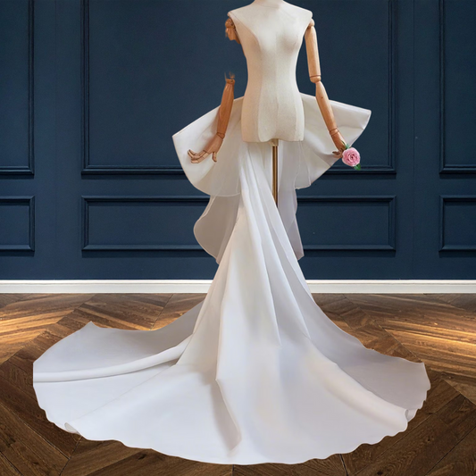 GownLink,s Long Satin Detachable Bow 2.5 Meters for wedding dress GL-Bow Frill