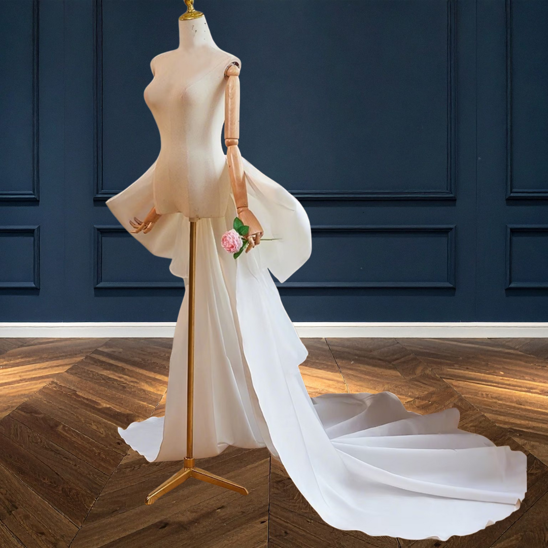 GownLink,s Long Satin Detachable Bow 2.5 Meters for wedding dress GL-Bow Frill