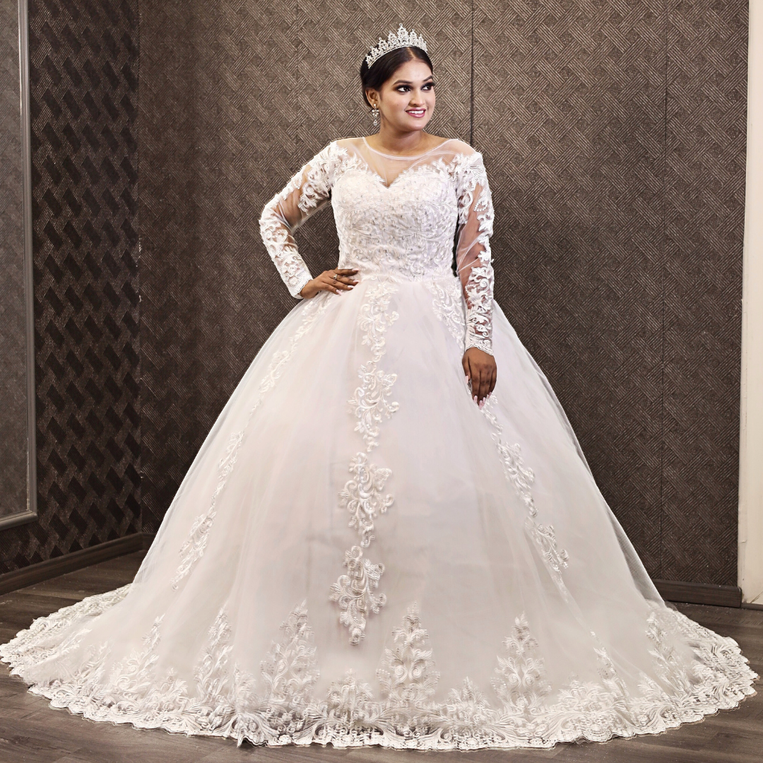 GownLink Christian & Catholic Wedding trail gown GLGT042