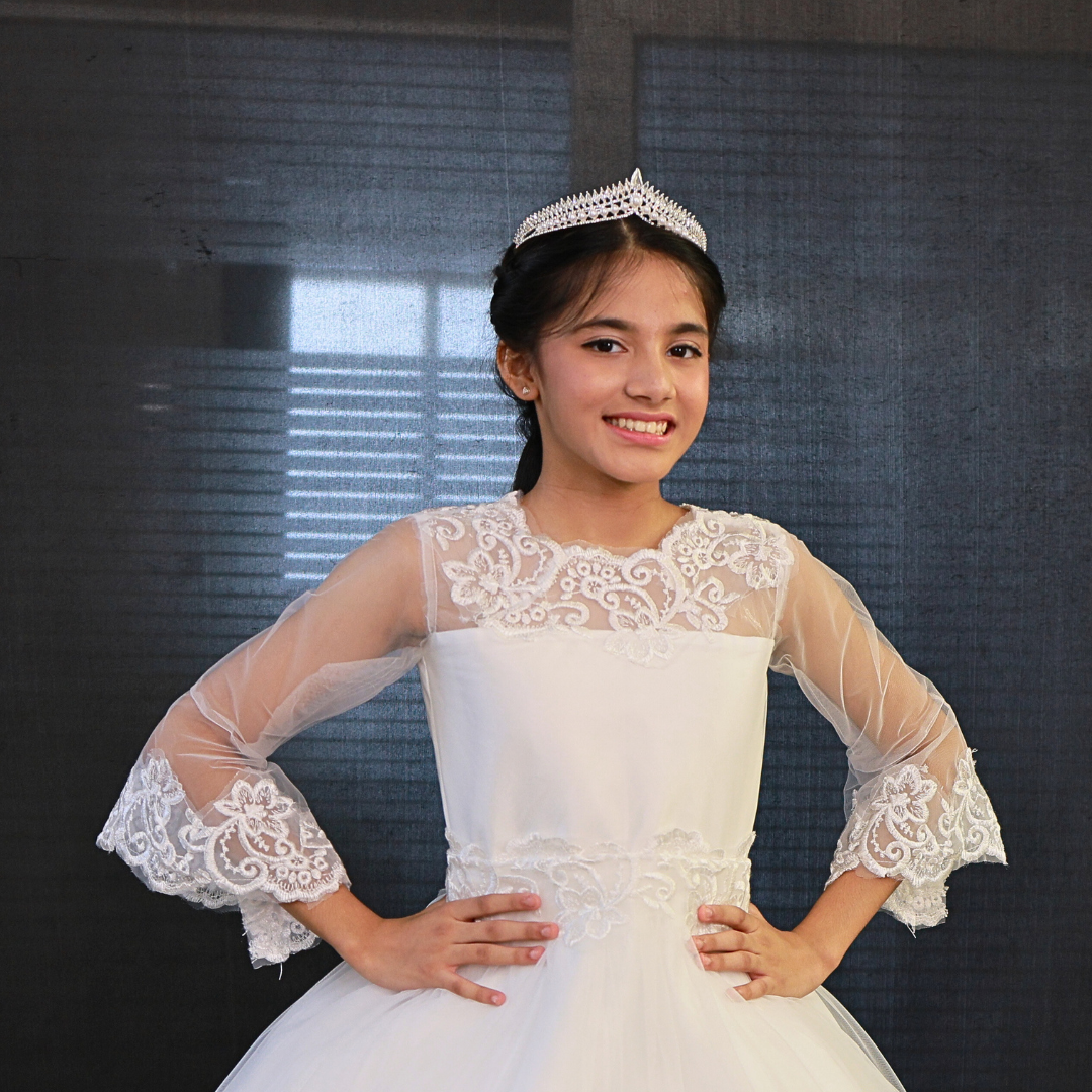 GownLink Bridal Crown Pearls and Gilded Leaves HLC-77