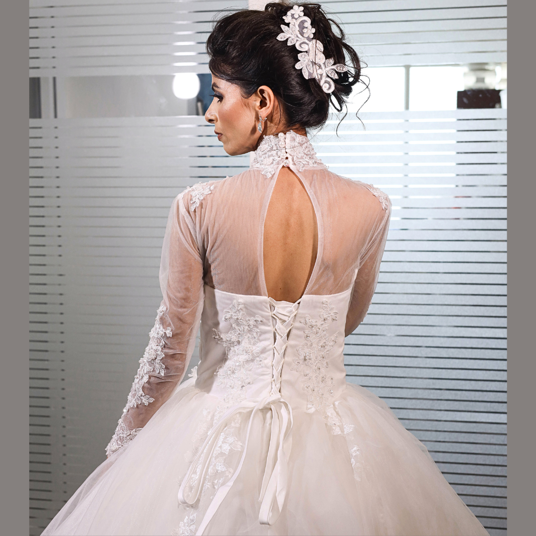 GownLink White Christian Wedding Princess Gown GLHL2311