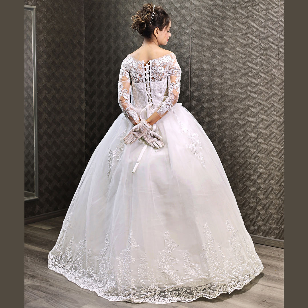 GownLink White Christian and Catholic Wedding Gown GLTD50B