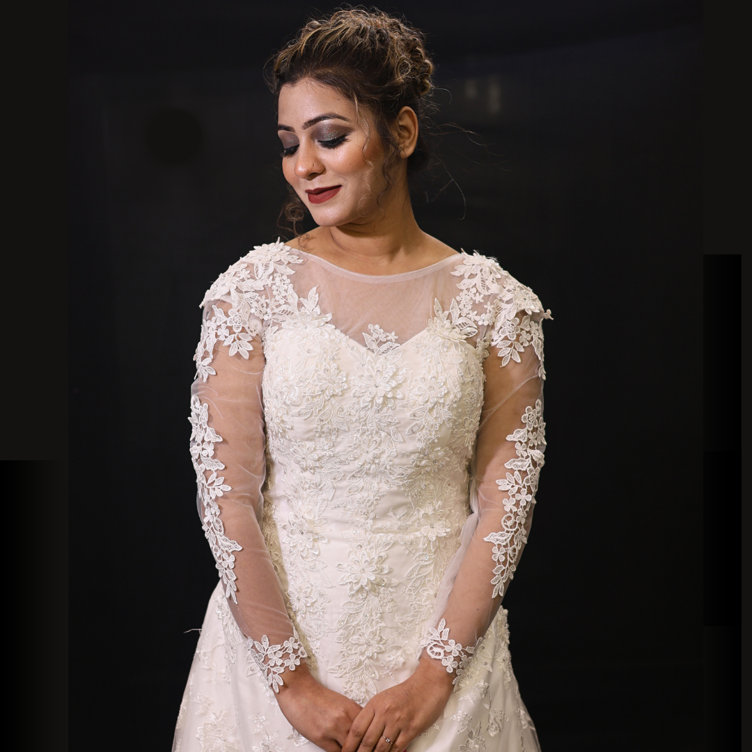 GownLink Elegant White Wedding Dresses A Line for the Modern Bride GLGF077