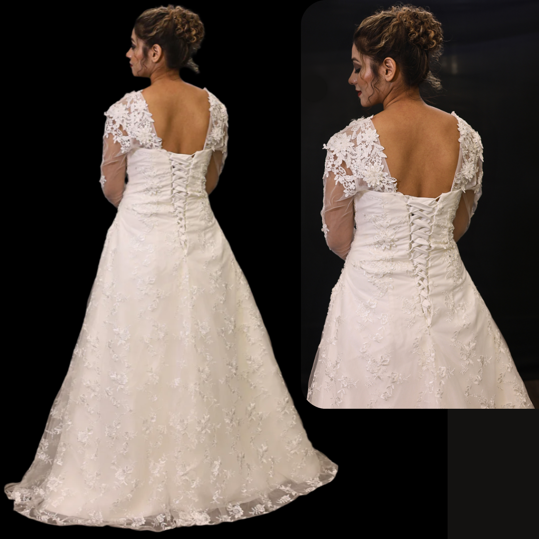 GownLink Elegant White Wedding Dresses A Line for the Modern Bride GLGF077