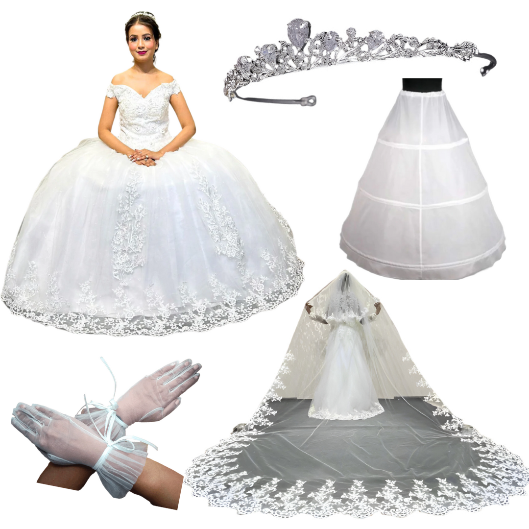 GownLink's Heavenly Matrimony Complete Bridal Set of 4 for Christian and Catholic Brides Combo-GF071