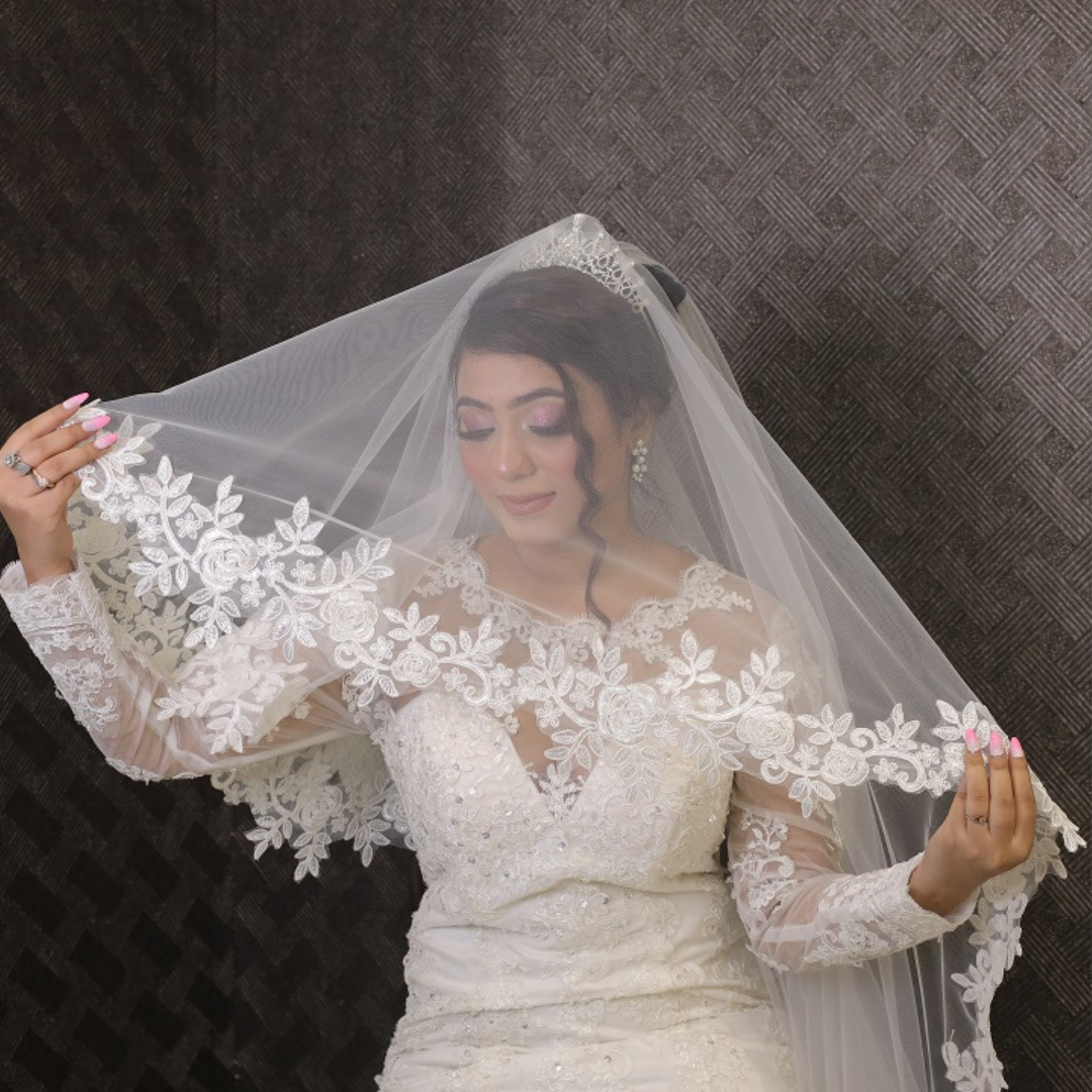 GownLink Cathedral Bridal Long Veil for Christian and Catholic Weddings GLV13