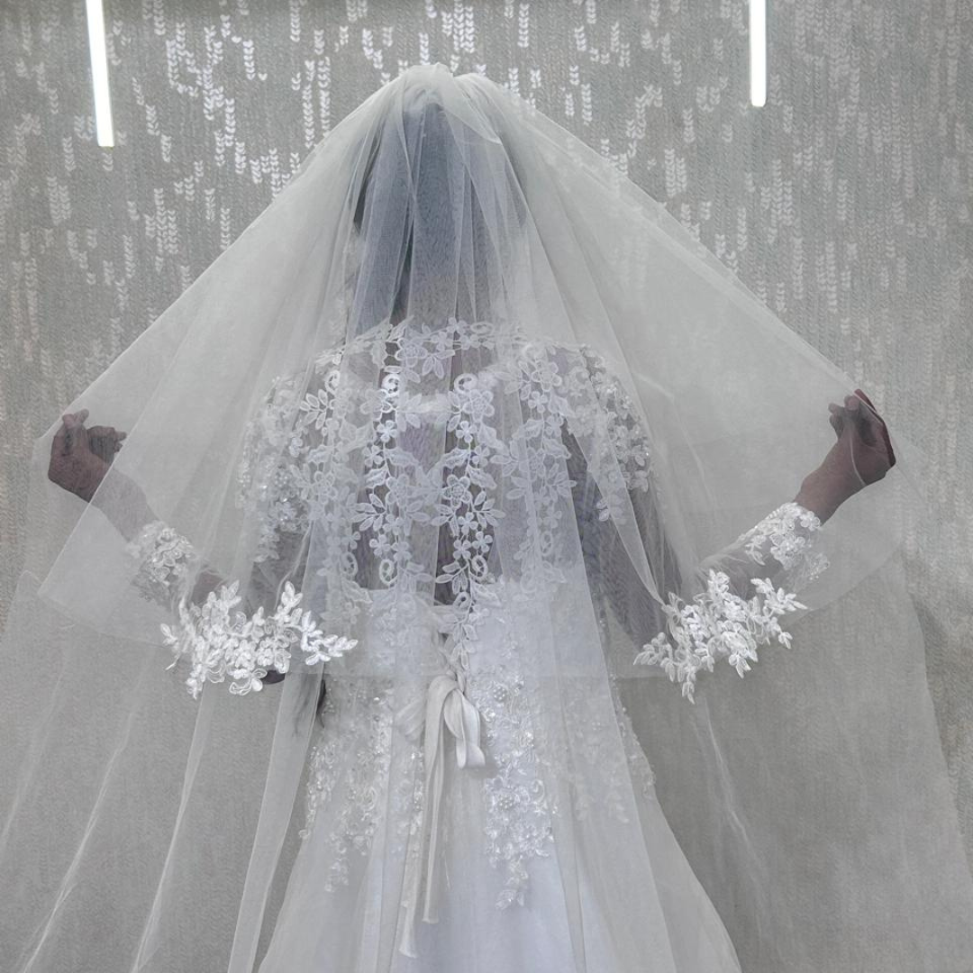 Gownlink Long Bridal Veil Cathedral Christian & Catholic Wedding GLVHS14
